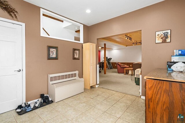 5152 Martin Rd, Duluth, MN 55811 - corridor featuring light colored carpet, light tile patterned floors, and recessed lighting