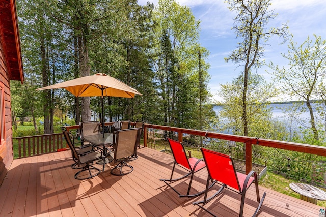 13359 Villa Rd, Ely, MN 55731 - wooden deck featuring outdoor dining space