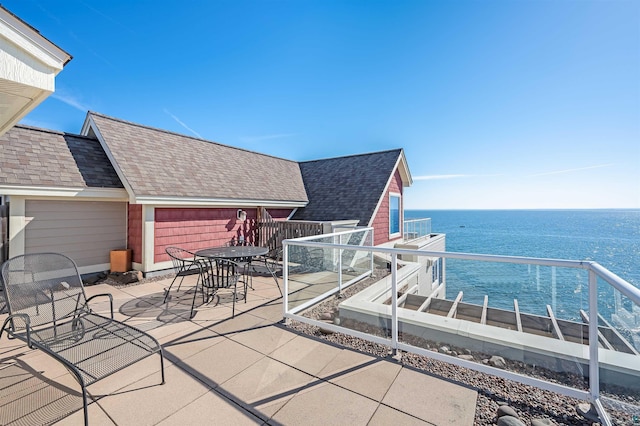 2126 Water St Unit L306, Duluth, MN 55812 - view of patio with a water view and a balcony