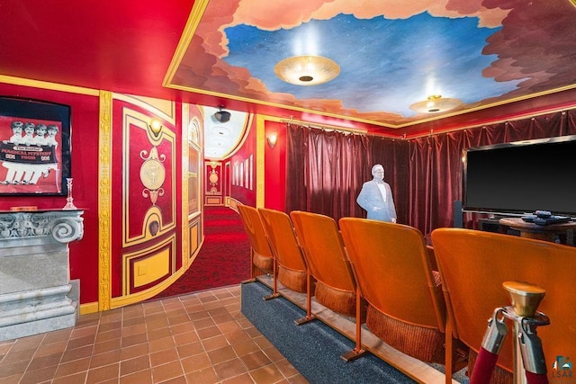 4015 E Van Rd, Duluth, MN 55803 - view of tiled home theater room