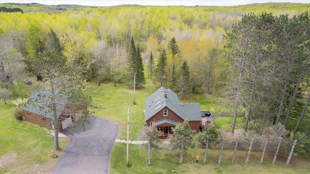 4834 Hermantown Rd, Hermantown, MN 55811 - aerial view of property and surrounding area featuring a heavily wooded area