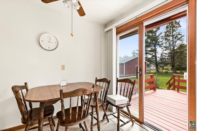 2611 Chambersburg Ave, Duluth, MN 55811 - dining space with a ceiling fan