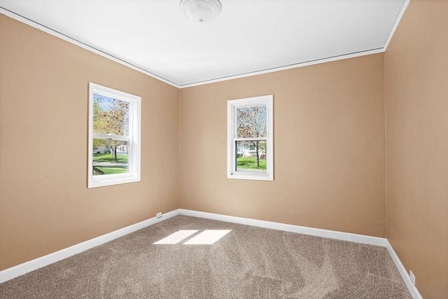 4124 Gilliat St, Duluth, MN 55804 - carpeted spare room with baseboards and crown molding