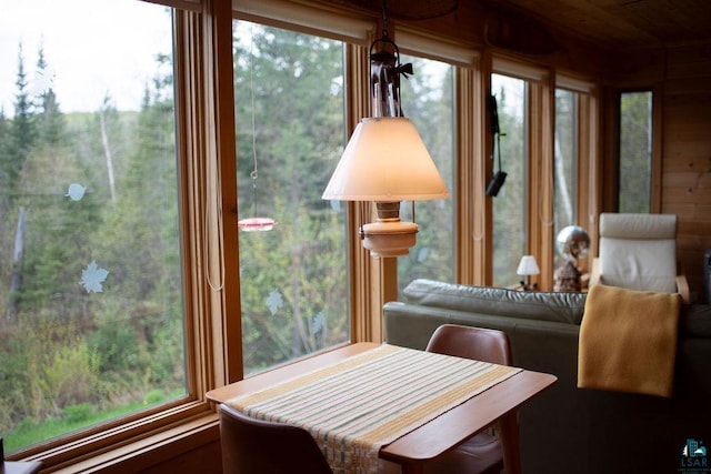 258 Soderberg Ln, Grand Marais, MN 55604 - sunroom featuring wooden ceiling