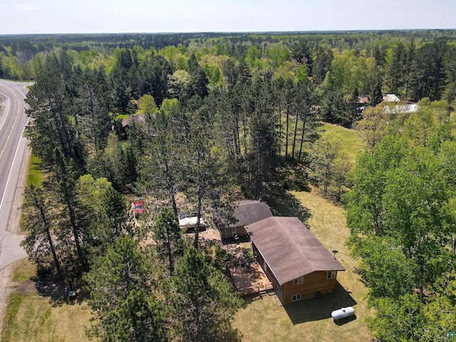 4527 Vermilion Trl, Gilbert, MN 55741 - view from above of property featuring a heavily wooded area