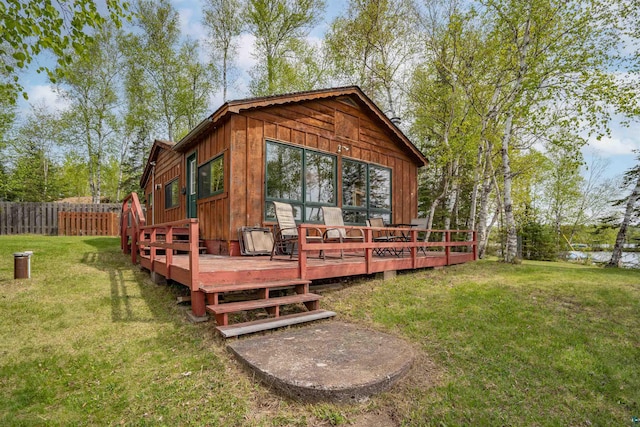 9320 W Branch Rd, Duluth, MN 55803 - rear view of house with a deck