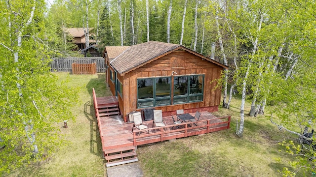 9320 W Branch Rd, Duluth, MN 55803 - view of yard with a deck