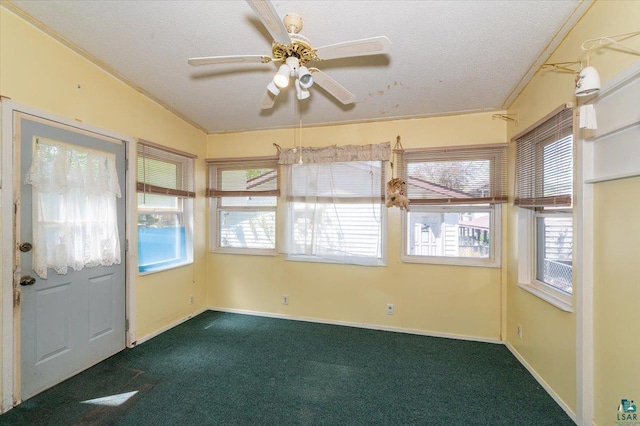 997 85th Ave W, Duluth, MN 55808 - unfurnished sunroom featuring carpet floors, baseboards, and a textured ceiling