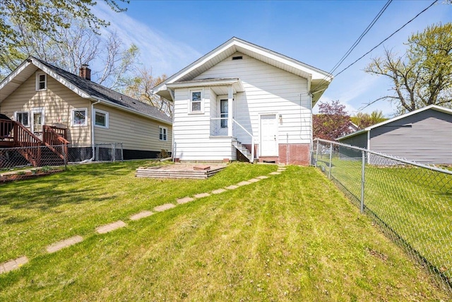 4308 W 8th St, Duluth, MN 55807 - back of property with a wooden deck
