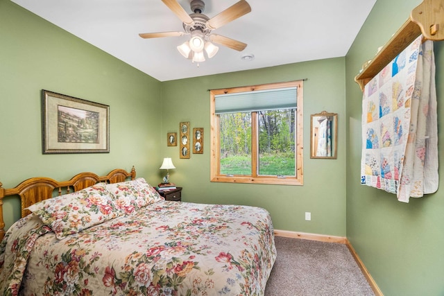 5036 Silver Leaf St, Hermantown, MN 55811 - carpeted bedroom with baseboards and ceiling fan