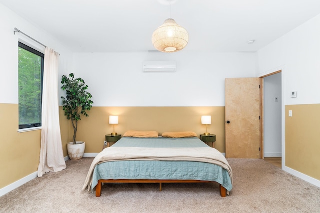 2413 Lismore Rd, Duluth, MN 55804 - bedroom with an AC wall unit, carpet, and baseboards