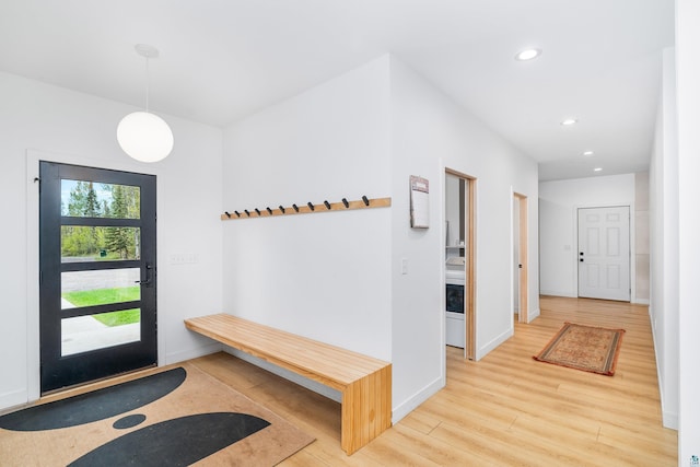 2413 Lismore Rd, Duluth, MN 55804 - foyer with wood finished floors, recessed lighting, and baseboards