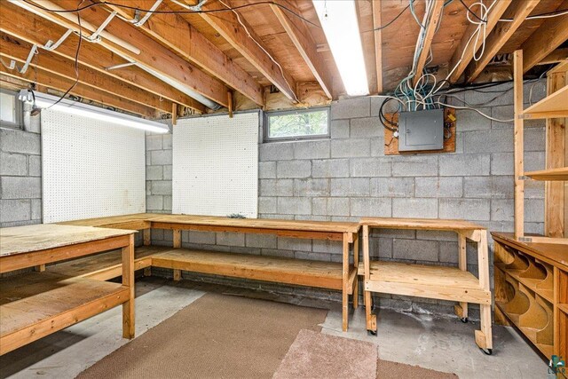 2715 Triggs Ave, Duluth, MN 55811 - below grade area with a workshop area and electric panel