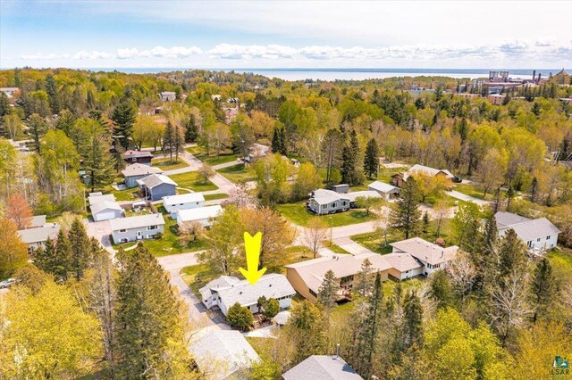 2715 Triggs Ave, Duluth, MN 55811 - aerial view of property's location with a heavily wooded area and nearby suburban area