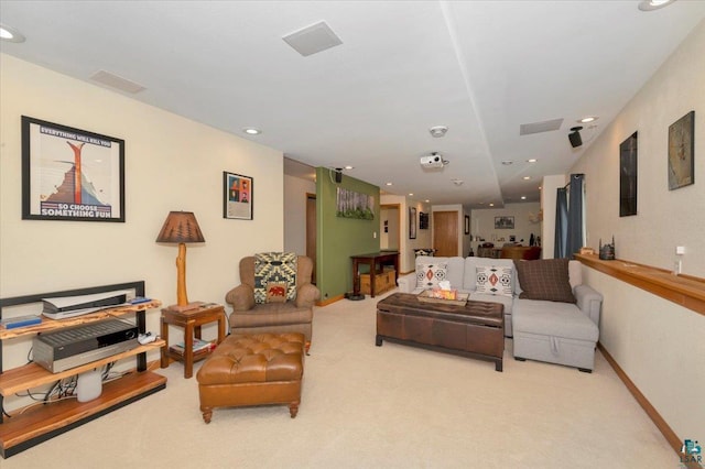 1505 Coachlight Crk, Proctor, MN 55810 - living room featuring carpet floors, recessed lighting, and baseboards