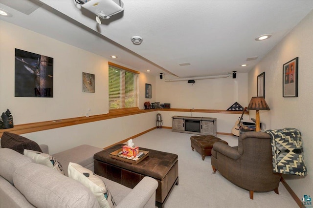 1505 Coachlight Crk, Proctor, MN 55810 - living area with light colored carpet, recessed lighting, and baseboards