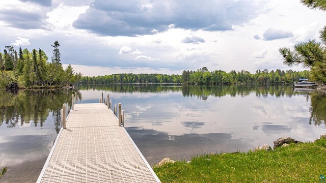 3984 Stocking Point Dr, Ely, MN 55731 - dock featuring a water view and a forest view