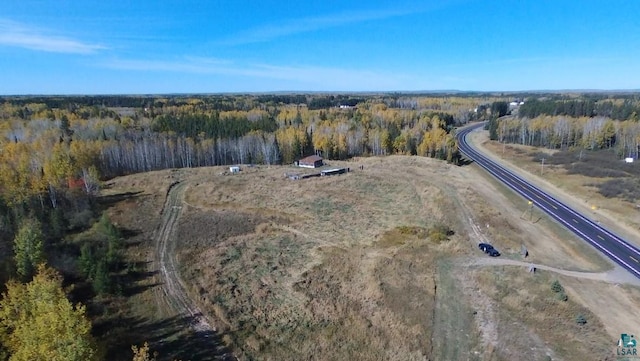3217 Vermilion Trl, Makinen, MN 55763 - aerial overview of property's location with a heavily wooded area and rural landscape