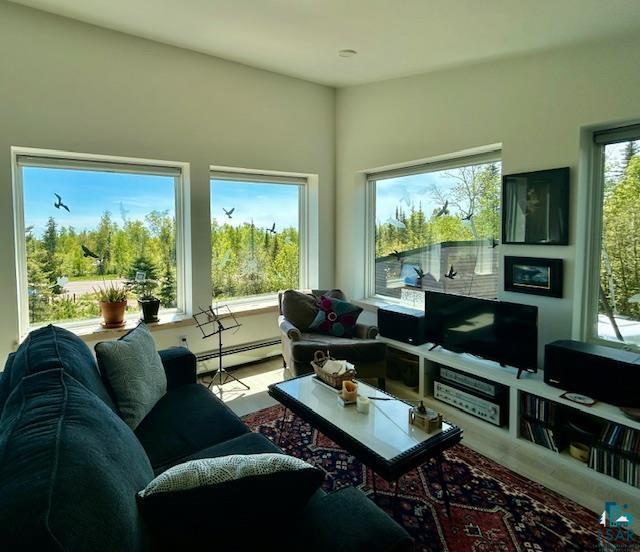 328 Gunflint Trl, Grand Marais, MN 55604 - living room with baseboard heating