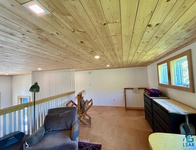 328 Gunflint Trl, Grand Marais, MN 55604 - living area with wooden ceiling and recessed lighting
