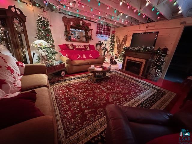 1601 W 4th Ave, International Falls, MN 56649 - living area with a fireplace