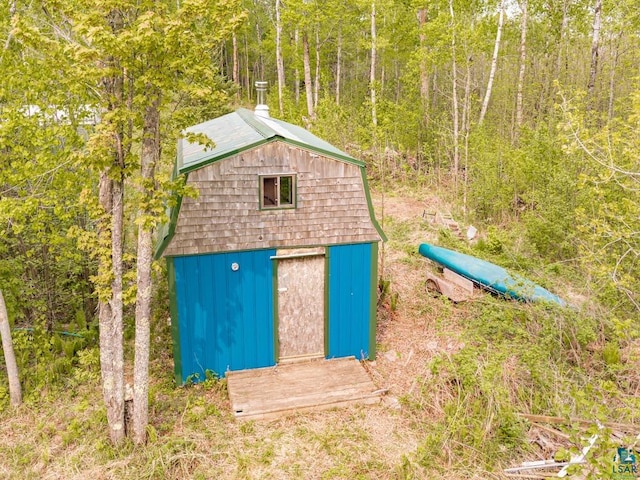 4605 Mccomber Rd, Duluth, MN 55803 - view of shed with a wooded view