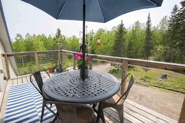 72 Sled Dog Trl, Hovland, MN 55604 - view of wooden deck
