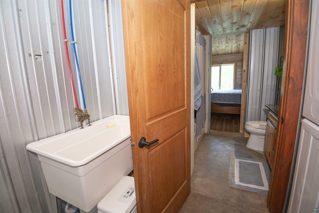 72 Sled Dog Trl, Hovland, MN 55604 - ensuite bathroom with toilet and concrete flooring