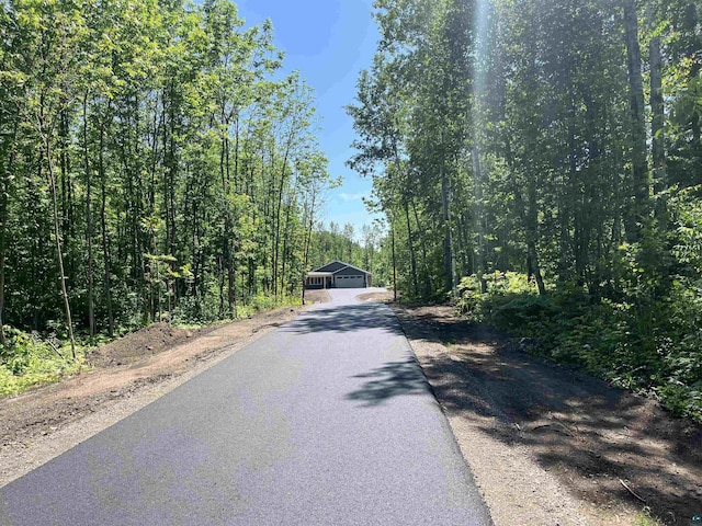 5036 W Arrowhead Rd, Hermantown, MN 55811 - view of asphalt driveway featuring a view of trees