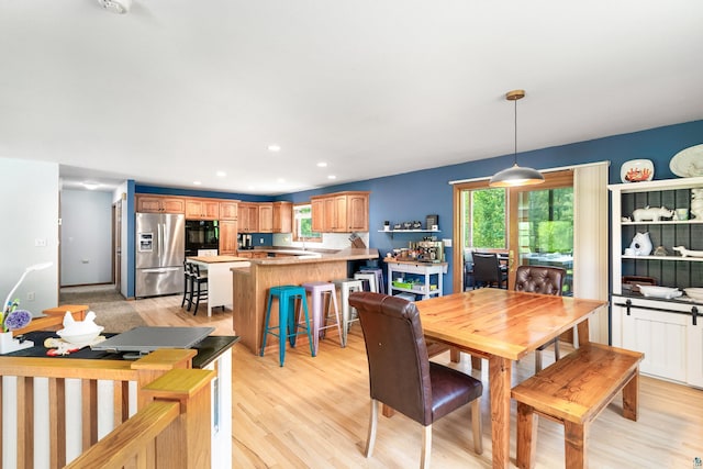 4409 Cedarway Rd, Duluth, MN 55810 - dining room with light wood-type flooring and recessed lighting