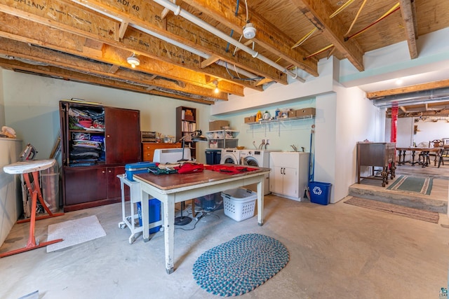1 W Railroad St, Ely, MN 55731 - basement featuring independent washer and dryer and a sink