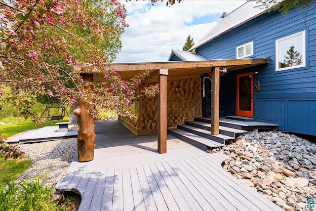 115 Copperhead Rd, Knife River, MN 55616 - view of wooden deck