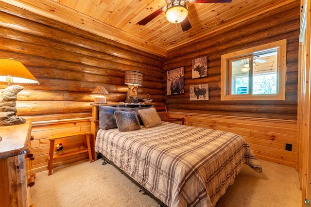 2137 Deer Ridge Rd, Ely, MN 55731 - carpeted bedroom with wood ceiling