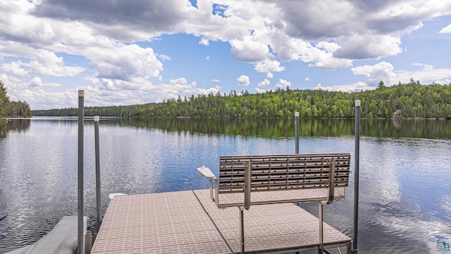 3666 Mackie Rd, Ely, MN 55731 - dock area featuring a water view and a wooded view