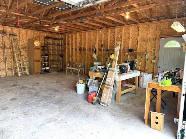58950 State Highway 23, Sandstone, MN 55072 - garage featuring a workshop area