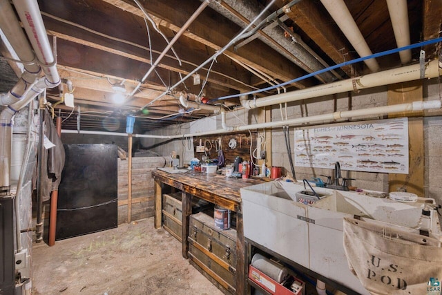 316 W 3rd Ave N, Aurora, MN 55705 - unfinished below grade area featuring a workshop area