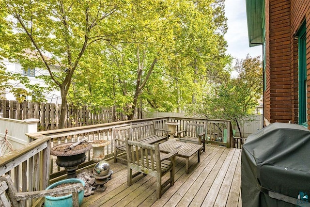 2401 E 5th St, Duluth, MN 55812 - wooden deck featuring area for grilling