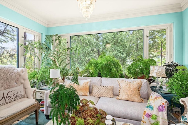 2401 E 5th St, Duluth, MN 55812 - sunroom / solarium with a chandelier