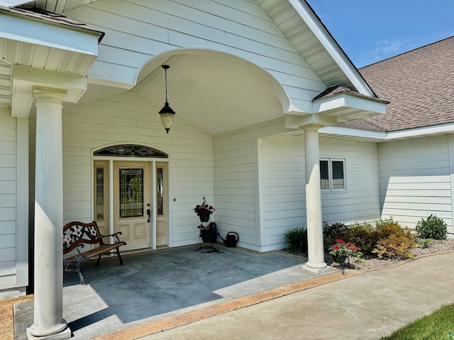 20 Mulberry Ln, Babbitt, MN 55731 - view of exterior entry featuring a shingled roof