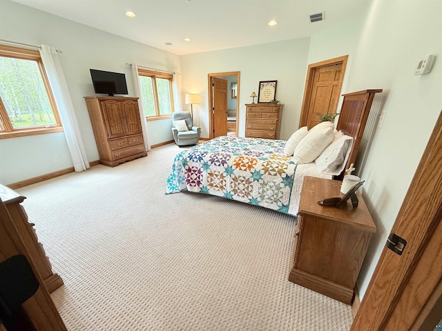 20 Mulberry Ln, Babbitt, MN 55731 - bedroom with light colored carpet, baseboards, and recessed lighting