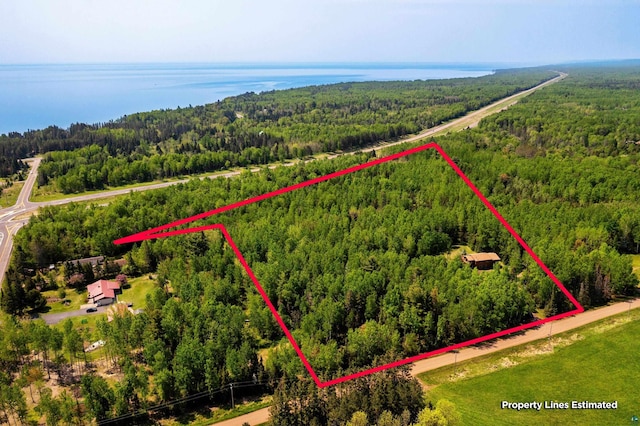 1682 Old N Shore Rd, Duluth, MN 55804 - view of property location with a heavily wooded area and property parcel outlined