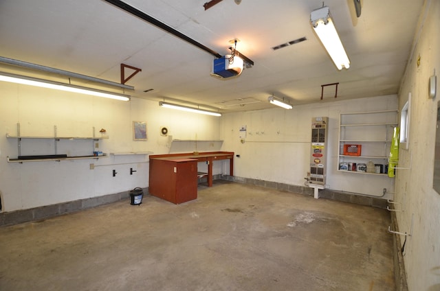 1201 N 59th Ave W, Duluth, MN 55807 - garage with a garage door opener and a workshop area