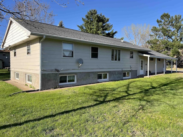 6509 Broadway St, Finlayson, MN 55735 - rear view of property featuring a lawn