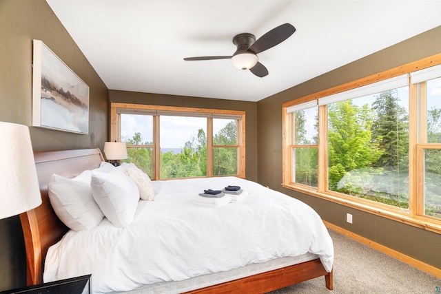 15 Big Cedar Trl, Lutsen, MN 55612 - bedroom with carpet and a ceiling fan