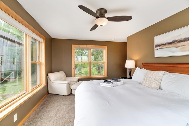 15 Big Cedar Trl, Lutsen, MN 55612 - bedroom with light colored carpet and a ceiling fan