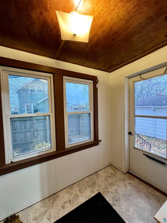6512 Raleigh St, Duluth, MN 55807 - empty room featuring wood ceiling