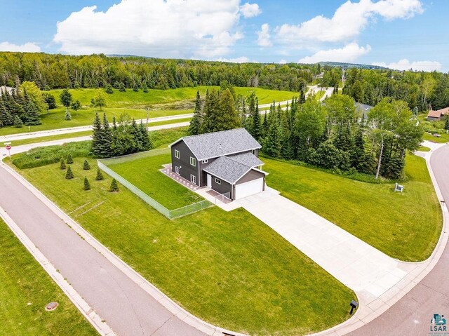 1225 Hidden Springs Ln, Two Harbors, MN 55616 - aerial view of property and surrounding area with a heavily wooded area