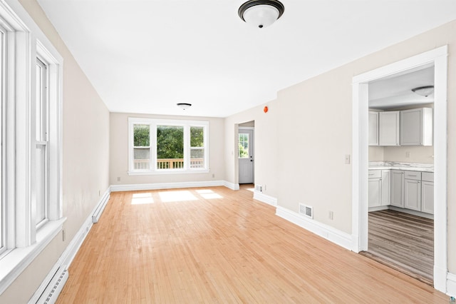 808 N 6th Ave E, Duluth, MN 55805 - spare room with a baseboard heating unit, light wood-type flooring, and baseboard heating
