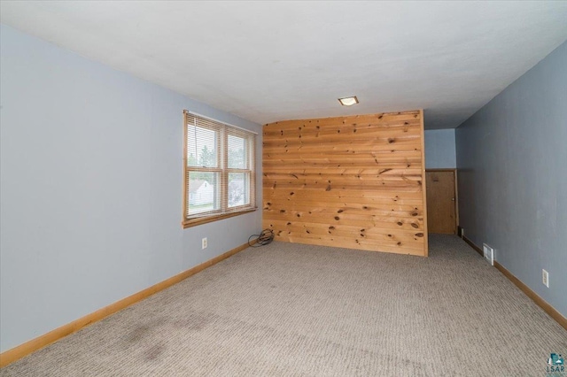 117 W Toledo St, Duluth, MN 55811 - empty room with wooden walls and carpet