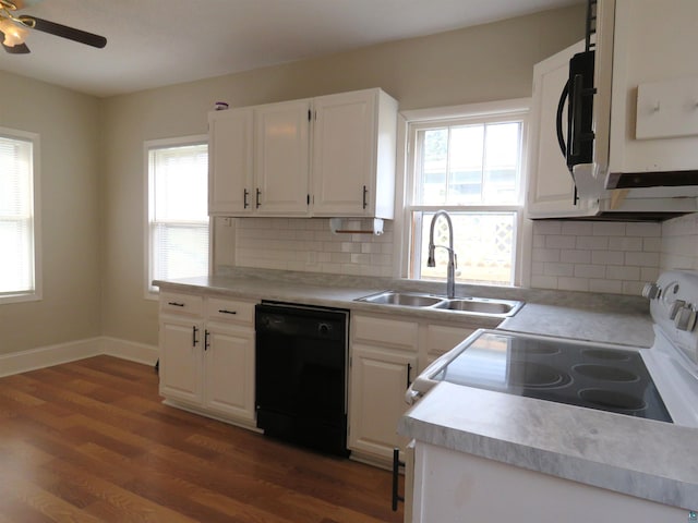 522 S 71st Ave W, Duluth, MN 55807 - kitchen featuring dishwasher, electric stove, dark wood-style flooring, and healthy amount of natural light